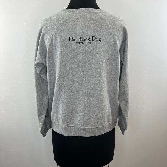 The Black Dog Ladies Classic Crewneck Sweatshirt Polo Gray Comfort Pullover XS - Picture 7 of 10